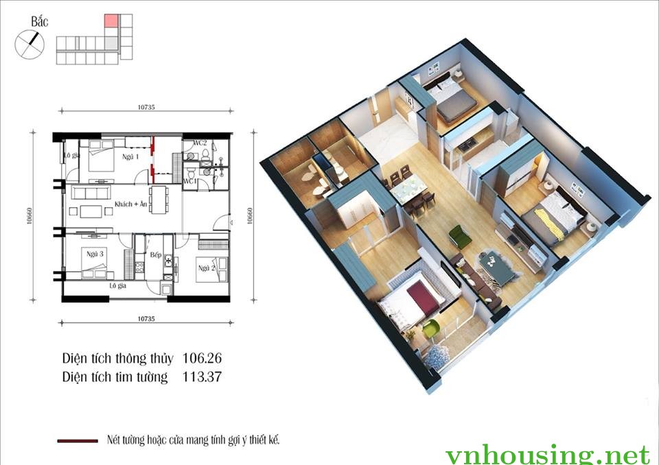 Cho thuê CH Eco Green City 286 Nguyễn Xiển, 106m2, 3pn, đủ đồ, 13tr. LH 0971043694